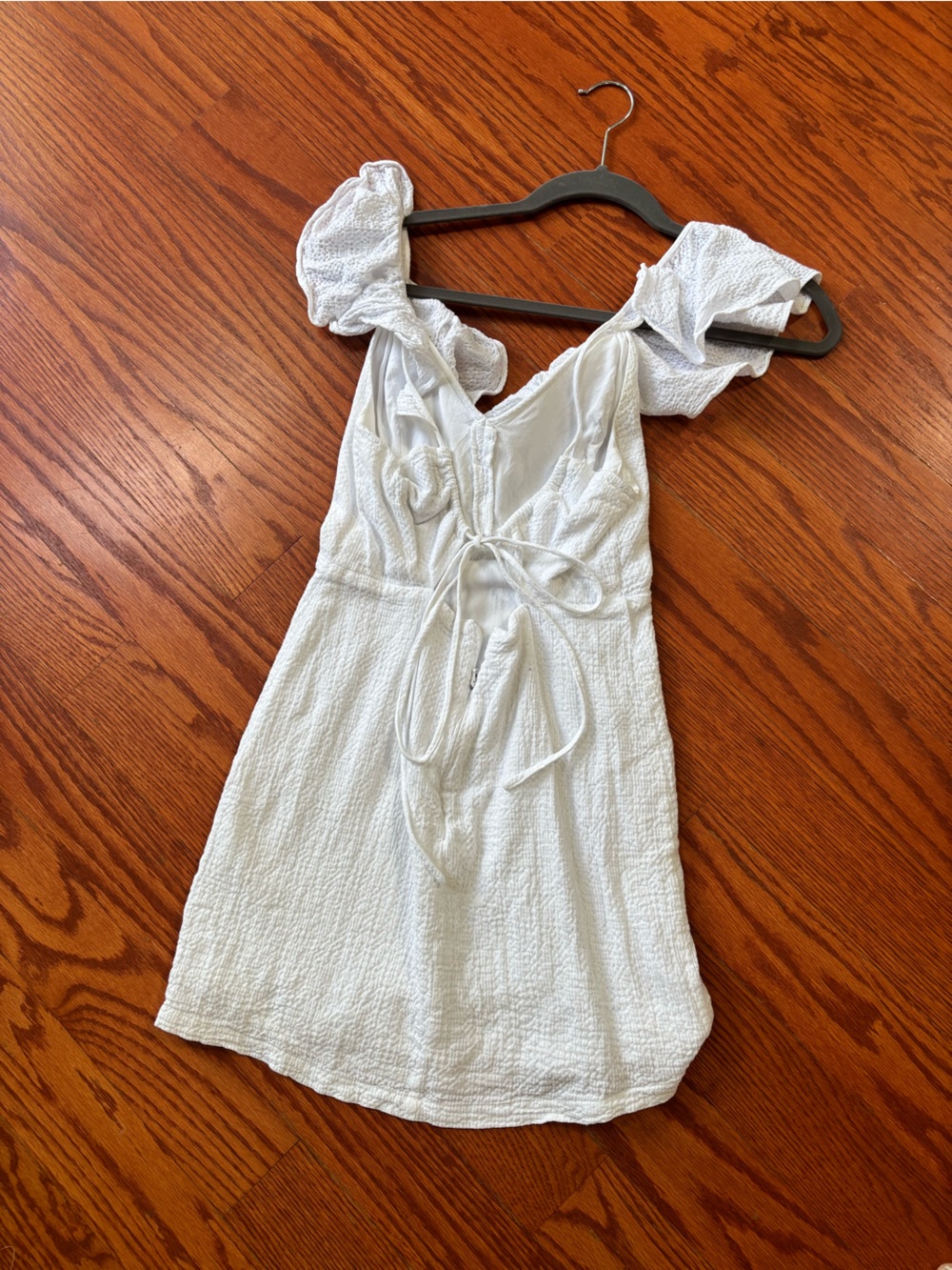 White Ruffled Mini Dress - Picture 2 of 2